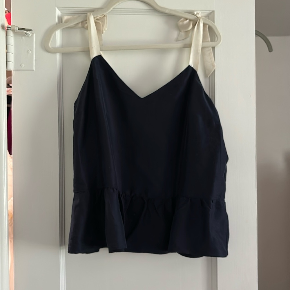 Silk Peplum J Crew top